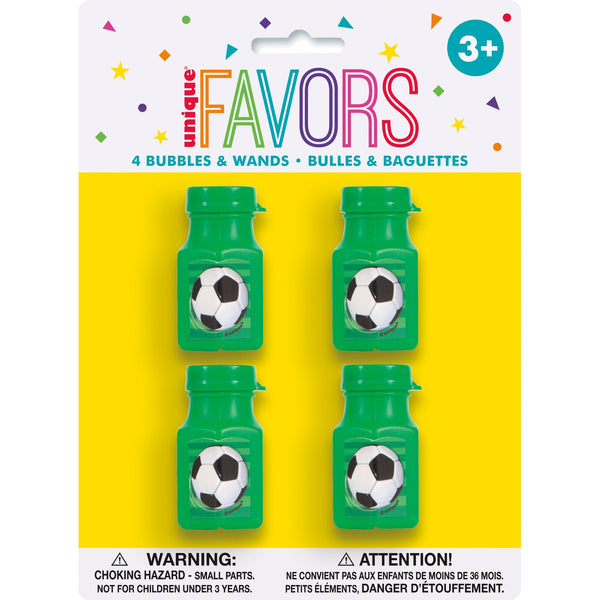 Soccer Mini Bubble Bottles