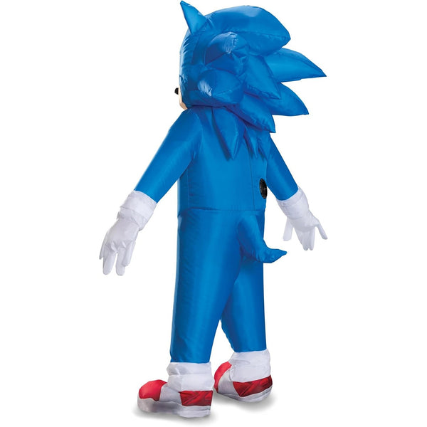 Sonic Inflatable Kids Costume, Official Sonic Move 3 Inflating Costume with Fan, One Size Child