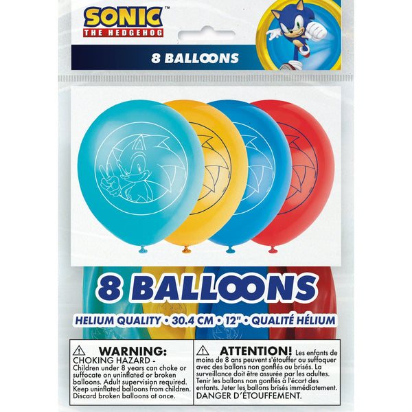 Sonic The Hedgehog Balloons, 8 Count