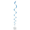 Spiral Decoration - Hanging Snowflake, 3 Count
