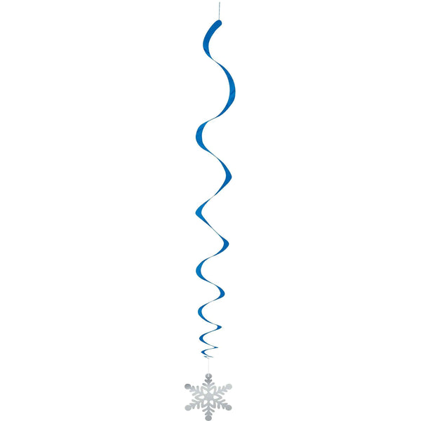 Spiral Decoration - Hanging Snowflake, 3 Count