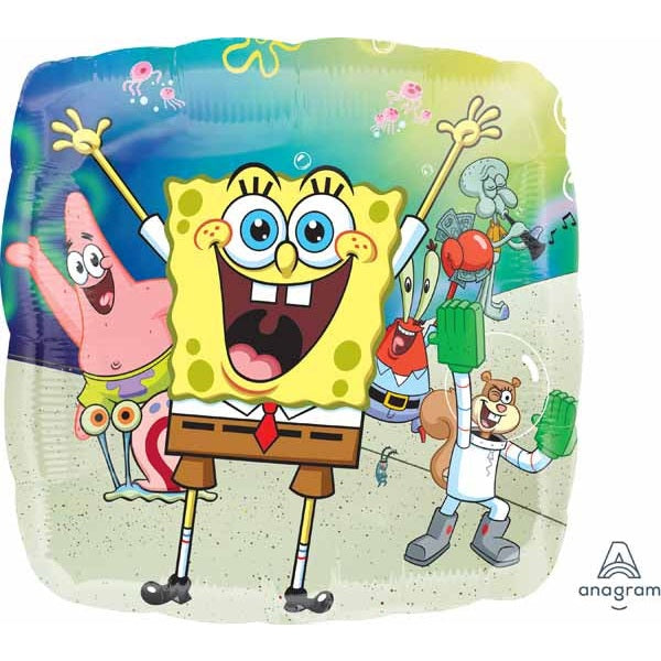 Spongebob Squarepants 18" Foil Square Balloon with Patrick & Sandy