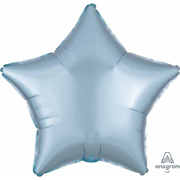Star-Shaped 19" Satin Luxe Balloon in Pastel Blue