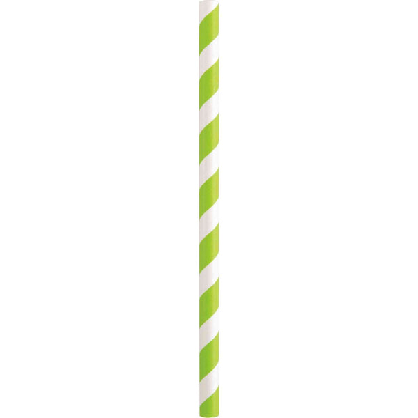 Straws - Striped Paper, Smoothie, 10 Count