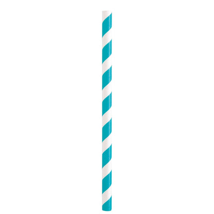 Straws - Striped Paper, Smoothie, 10 Count