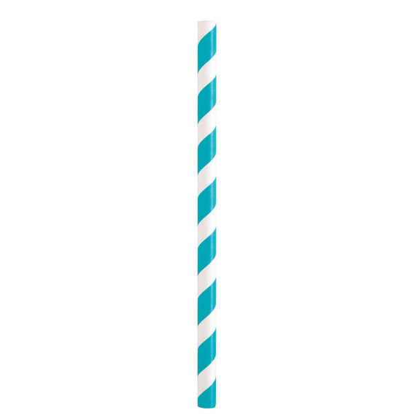 Straws - Striped Paper, Smoothie, 10 Count