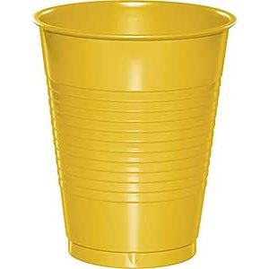 Sunshine Yellow Premium Plastic 16oz Cups, 20 Count