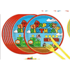 Super Gaming Brothers 7" Dessert Plates, 24 Count