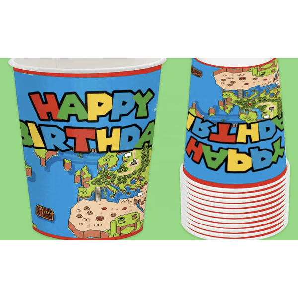 Super Gaming Brothers 9oz Paper Cups, 24 Count