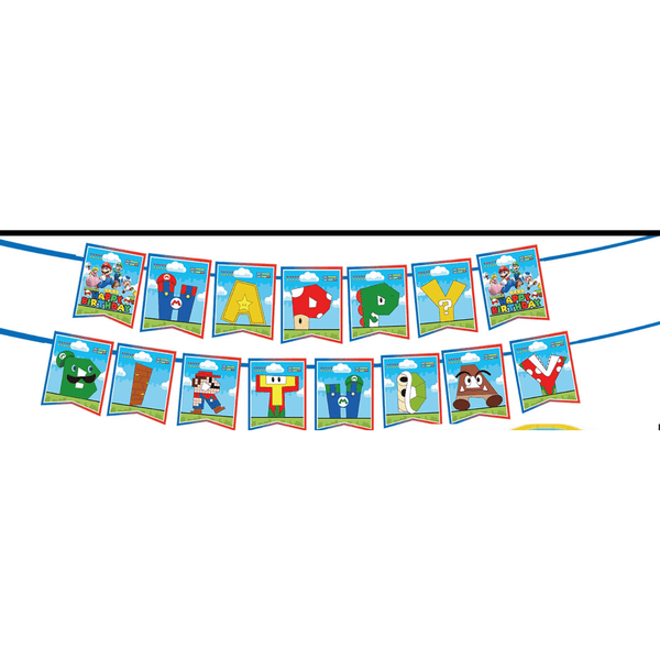Super Gaming Brothers Birthday Banner