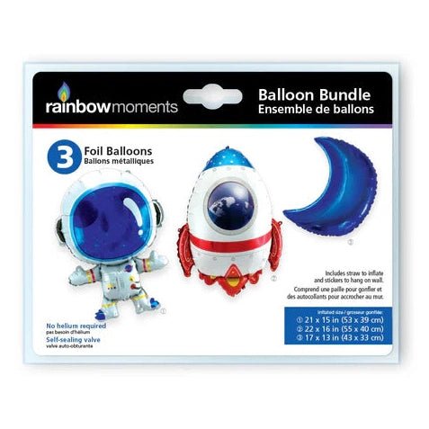 SuperShape Space-Theme Balloon Bundle, Set of 3