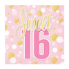 Sweet 16 Beverage Napkins, Set of 12