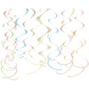 Swirl Decoration - Pastel, Plastic, 22", 12 Count