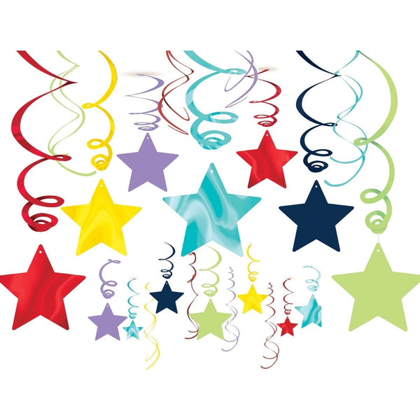 Swirl Decoration - Rainbow, Shooting Stars Mega Value Pack, 30 Piece