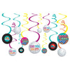 Swirl Decorations - Good Vibes, 12 Piece