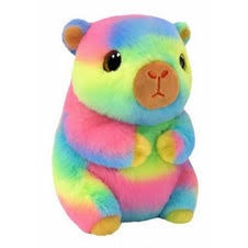 TY Beanie Bellies 8" Rainbow Capybara Plush Toy