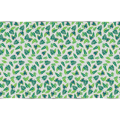 Table Cover - Foil, Tropical Leaves, 54" x 84"