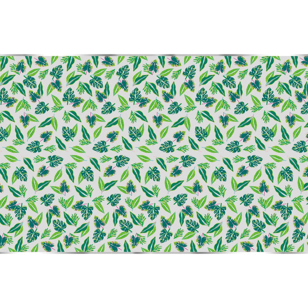 Table Cover - Foil, Tropical Leaves, 54" x 84"