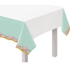 Table Cover -Mint To Be, Scalloped Edge, Plastic, 54" x 96"