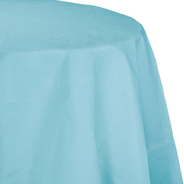 Table Cover Paper Octagon Round 1 Count 82" Pastel Blue