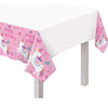 Table Cover - Pink, Plastic, Unicorn Birthday, 54" x 84"