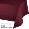 Table Cover Plastic 1 Count 54 x 108 Burgundy