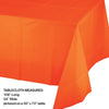 Table Cover Plastic 1 Count 54 x 108 Sunkissed Orang