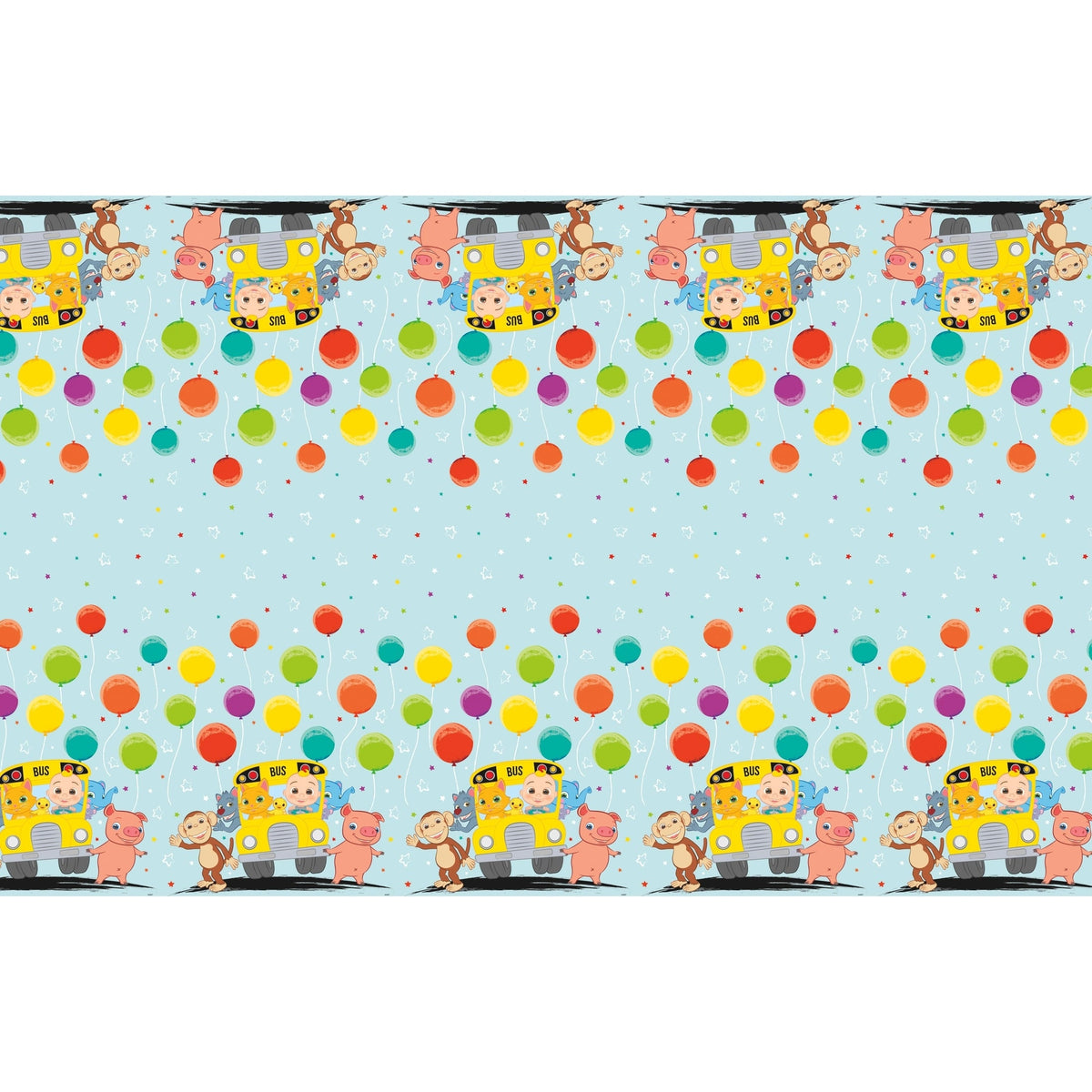 Table Cover - Plastic, Cocomelon, 54 x 84