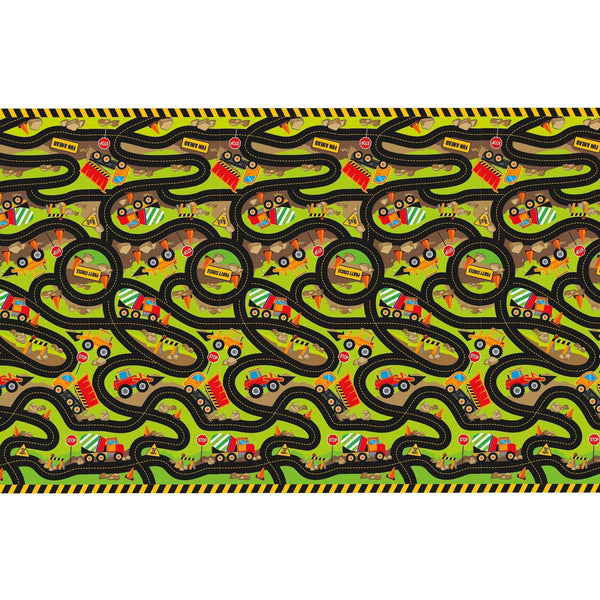 Table Cover - Plastic, Construction Party, 54" x 84"