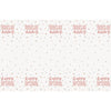 Table Cover - Plastic, Glitz Rose Gold, "Happy Birthday", 54" x 84"