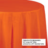 Table Cover Plastic Octagonal Round 1 Count 82" Sunkissed Orange