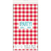 Table Cover - Plastic, Red Gingham, Rectangular, 54" x 108"