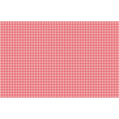 Table Cover - Plastic, Red Gingham, Rectangular, 54" x 108"