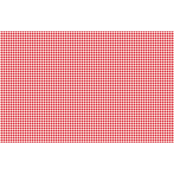 Table Cover - Plastic, Red Gingham, Rectangular, 54" x 108"