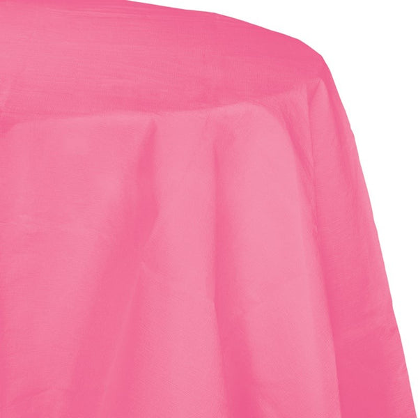 Table Cover, Plastic, Round, 82" – Candy Pink