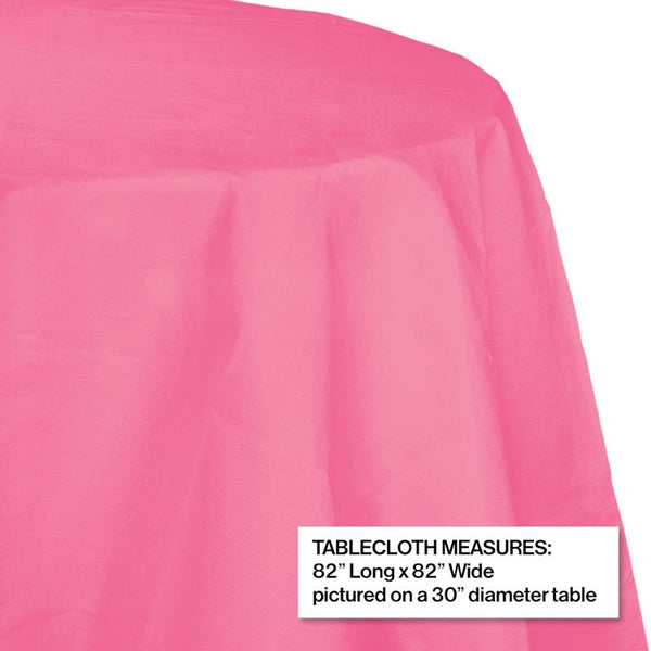 Table Cover, Plastic, Round, 82" – Candy Pink