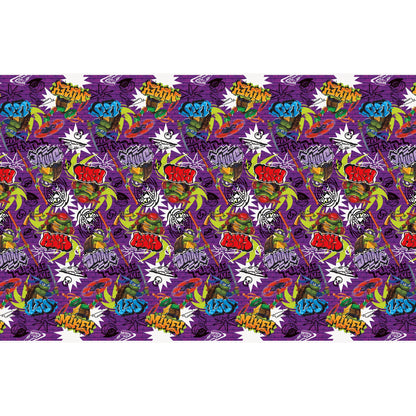 Table Cover - Plastic, TMNT Mutant Mayhem, 54 x 84"