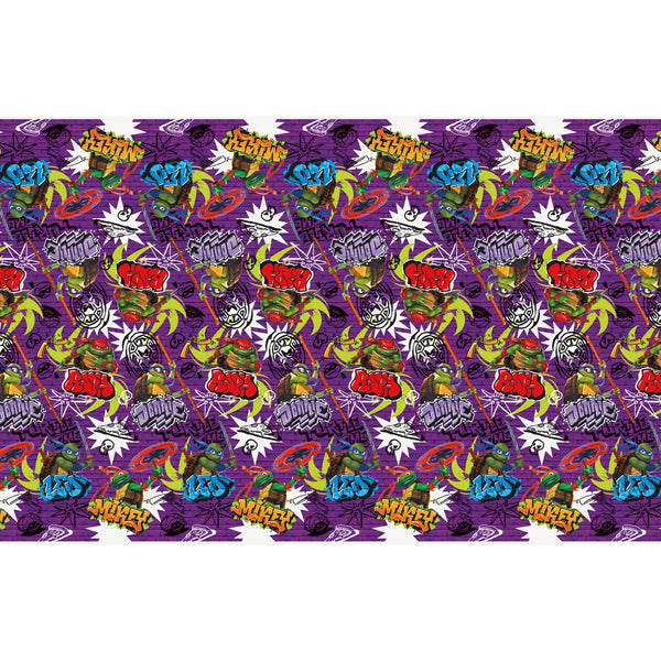 Table Cover - Plastic, TMNT Mutant Mayhem, 54 x 84"