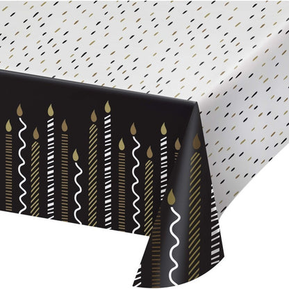 Table Cover Printed All Over Print 1 Count 54x96 Golden Wishes