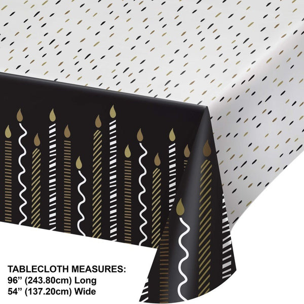 Table Cover Printed All Over Print 1 Count 54x96 Golden Wishes