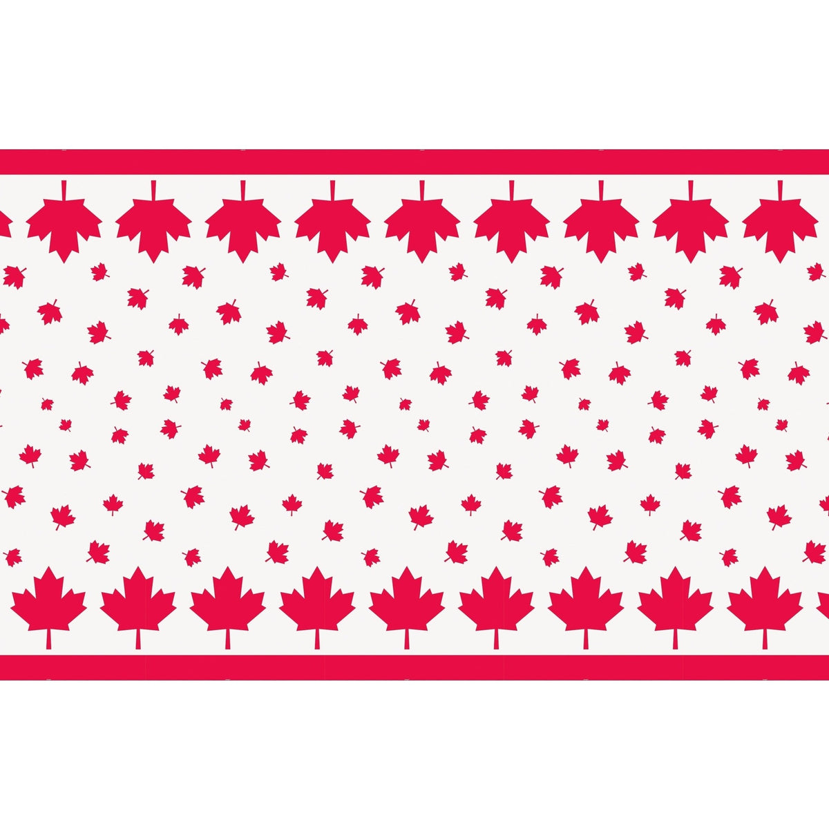 Table Cover - Red and White, Canada Day Leaf, 54" x 84"