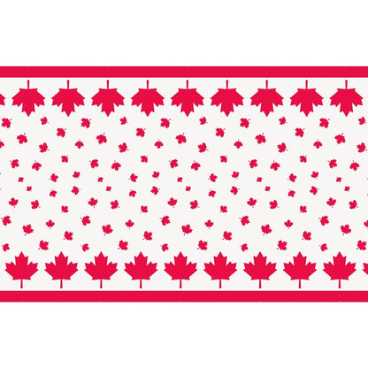Table Cover - Red and White, Canada Day Leaf, 54" x 84"