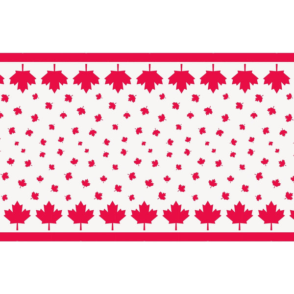 Table Cover - Red and White, Canada Day Leaf, 54" x 84"