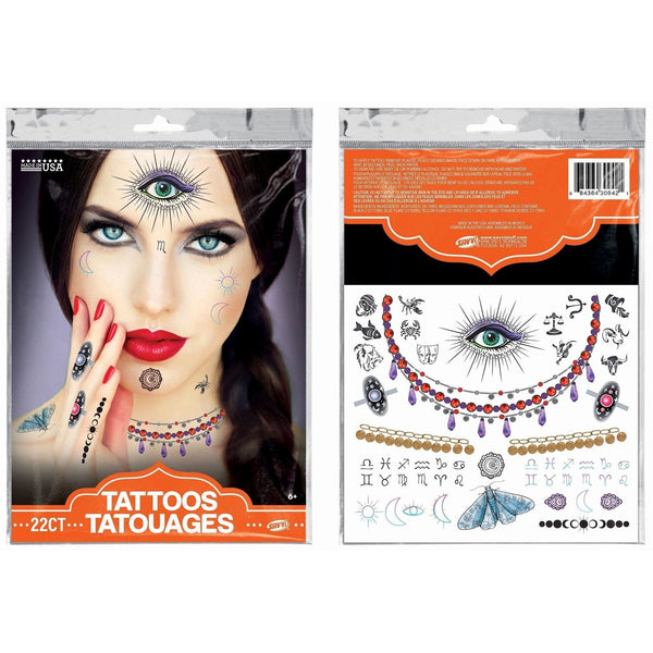 Tattoos - Fortune Teller, Temporary, 16 Count