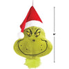 The Grinch Head With Santa Hat Plush Door Hanger - 1 Piece