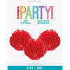 Tissue Puff Decorations – 9" 3-Pack – Ruby Red