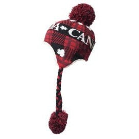 Toque Buffalo Check Canada with Sherpa inside