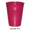 Tumbler 16 oz Plastic 20 Count Hot Magenta