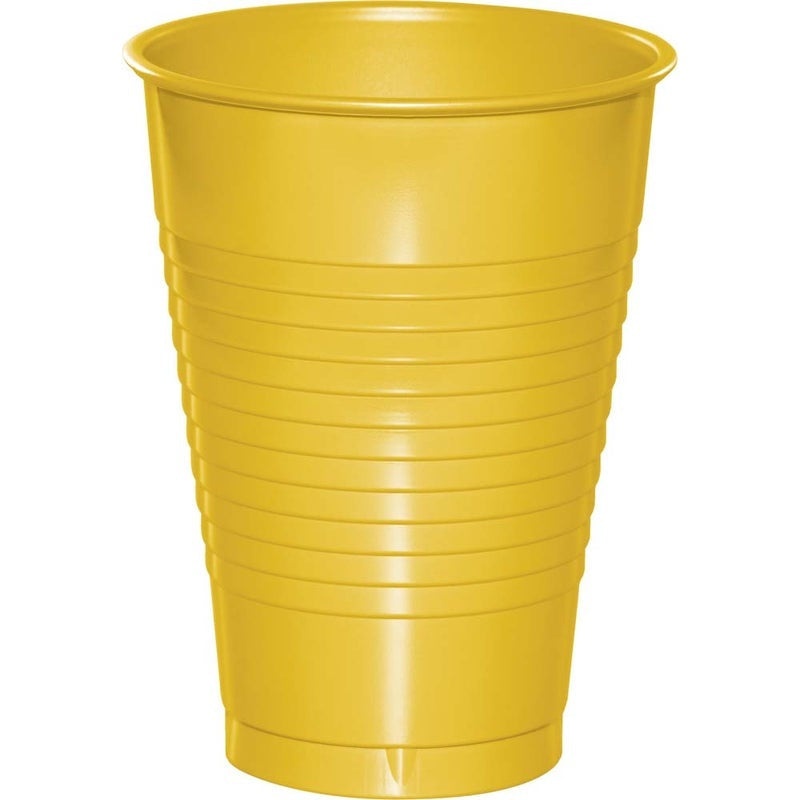Tumbler Plastic 20 Count School Bus Yellow
