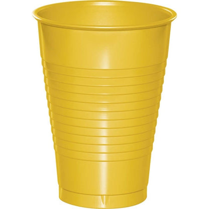 Tumbler Plastic 20 Count School Bus Yellow